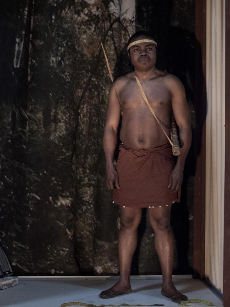man standing in traditional South African garb