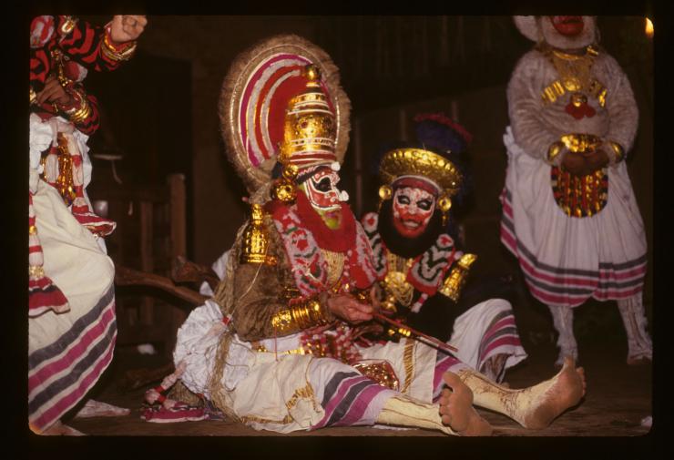 Kutiyattam performers in costume
