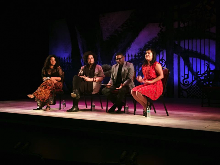 four people in a panel