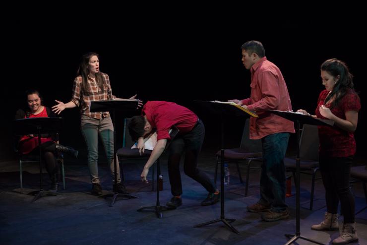 actors performing a staged reading