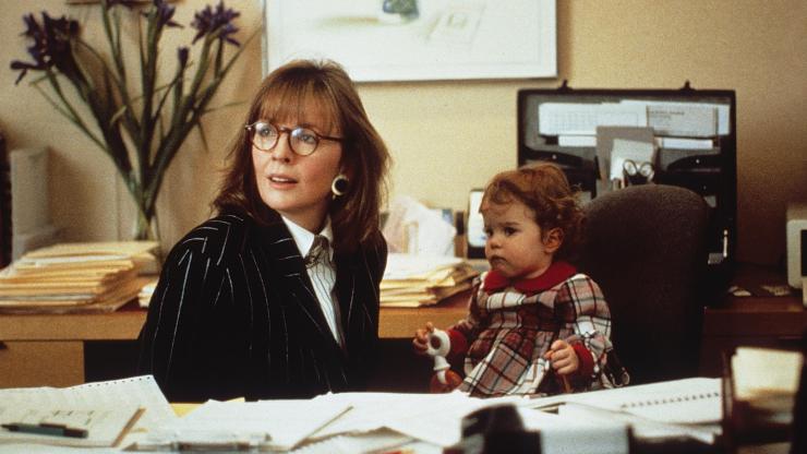 Diane Keaton and baby, in "Baby Boom"
