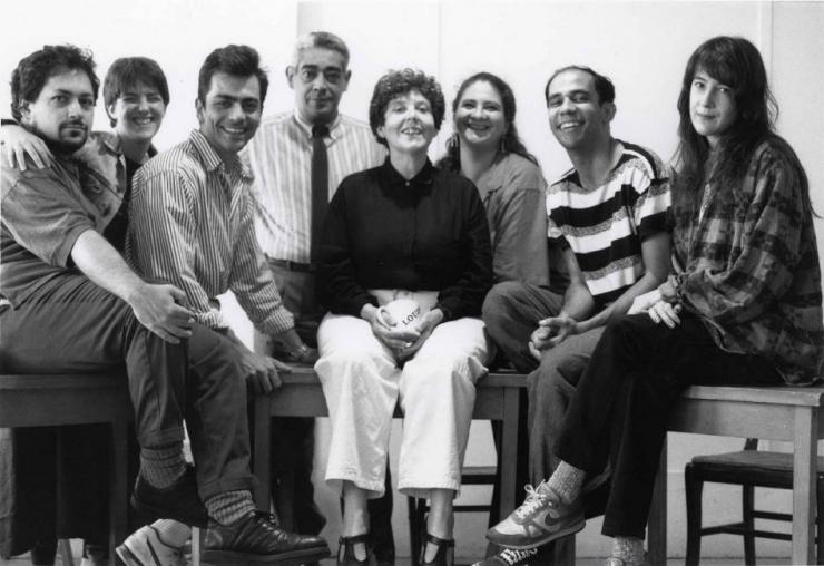company photo, with Fornes at the center
