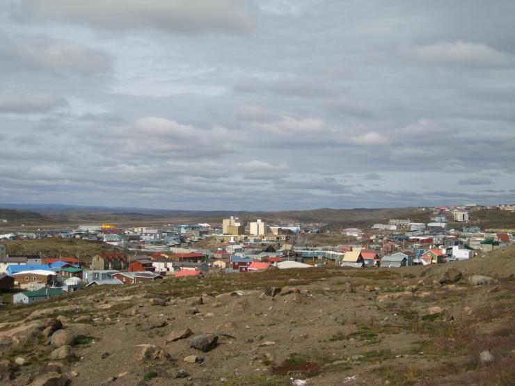the skyline of the town 