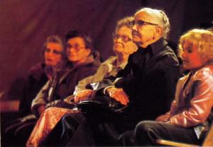 An audience watching a production.