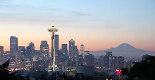 The skyline of Seattle, Washington.