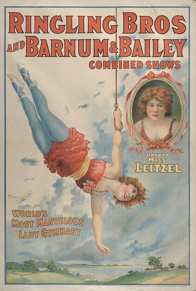Illustrated poster of Lilian Leitzel