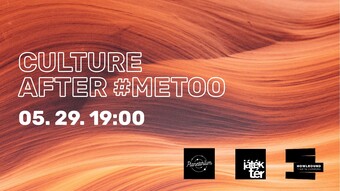 tan textured background, text culture after #metoo