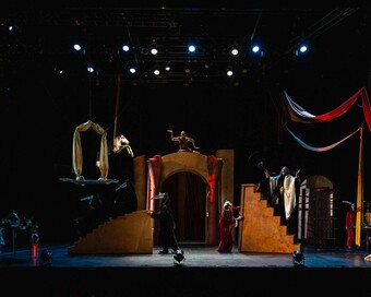 Set of Double Edge Theatre's production of "Leonora, la maga y la maestra".