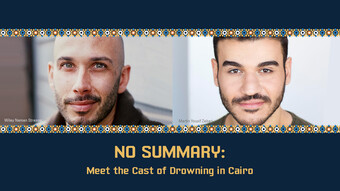 event poster for a conversation about drowing in cairo.