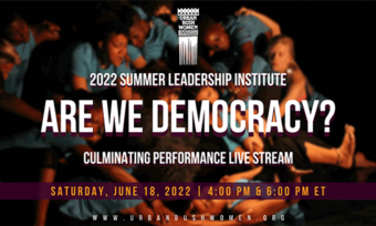 Urban Bush Women Summer Leadership Institute's Culminating Performance event poster.