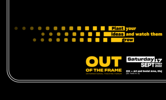 event poster for out of the frame convening with shoshin theatre.