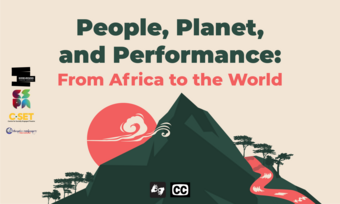 People, Planet, and Performance event poster.