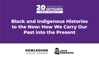 Promotional graphic for "Black and Indigenous Histories to the Now".