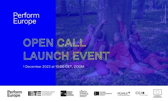 Perform Europe Open Call Launch Event Poster.