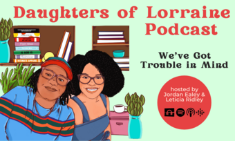 A promotional graphic for the Daughters of Lorraine Podcast.