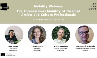 The International Mobility of Disabled Artists and Culture Professionals Event Poster.