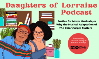 A promotional graphic for the Daughters of Lorraine Podcast.