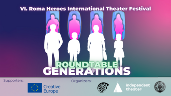Poster image for the Roma Heroes Theatre Festival. 