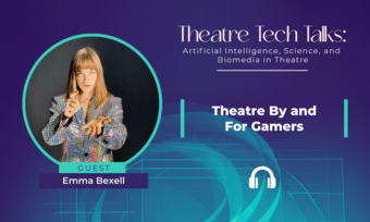 A promotional graphic for Theatre Tech Talks.