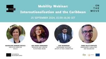 event poster for the Mobility Webinar: “Internationalisation and the Caribbean”.