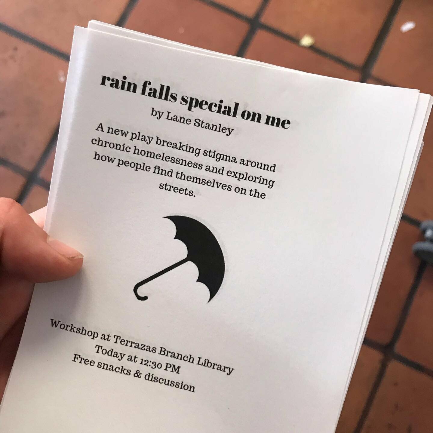 Flyers for rain falls easy on me by Lane Stanley