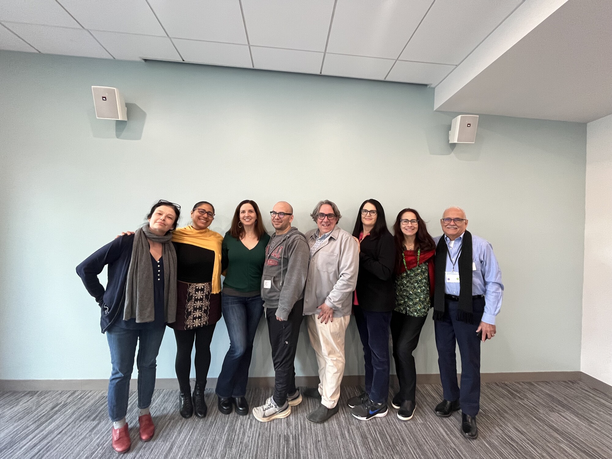 Members of the Latinx Theatre Commons Circle of Scholars pose for a photo. a 